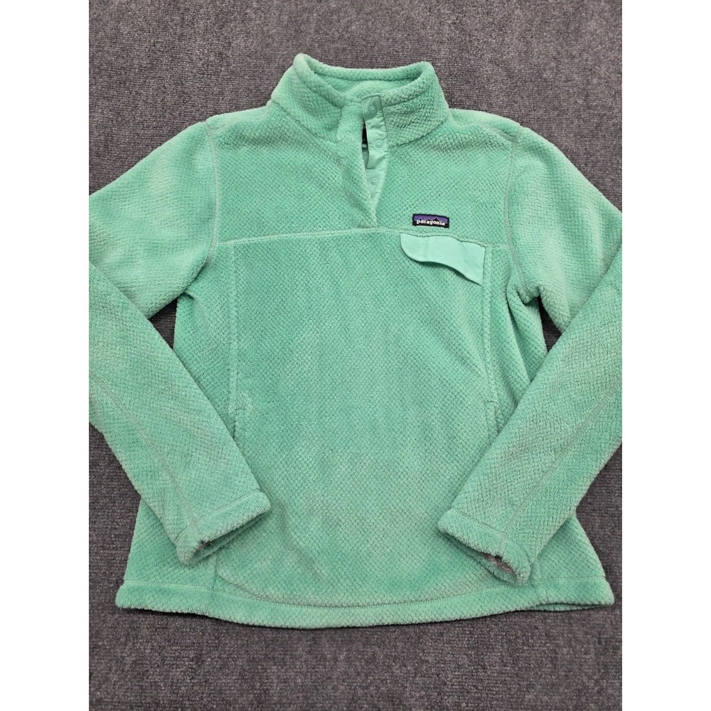 Patagonia Women's Retool Snap-T Pullover Fleece Teal Green PolarTec EUC - L